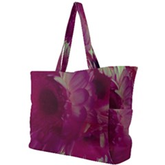 Pink Highlighted Flowers Simple Shoulder Bag