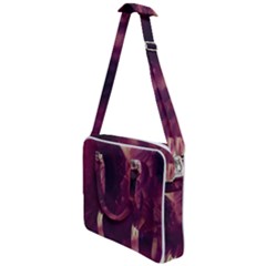 Purple Highlighted Flowers Cross Body Office Bag by okhismakingart