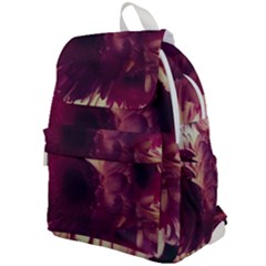 Purple Highlighted Flowers Top Flap Backpack