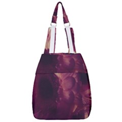 Purple Highlighted Flowers Center Zip Backpack