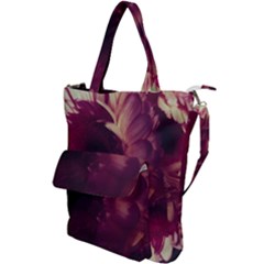 Purple Highlighted Flowers Shoulder Tote Bag