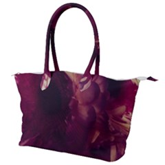 Purple Highlighted Flowers Canvas Shoulder Bag