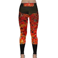 Glowing Stained Glass Lamp Classic Yoga Leggings by okhismakingart