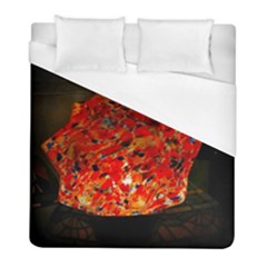 Glowing Stained Glass Lamp Duvet Cover (full/ Double Size) by okhismakingart