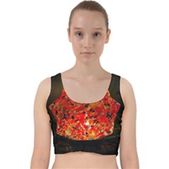 Glowing Stained Glass Lamp Velvet Racer Back Crop Top