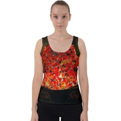 Glowing Stained Glass Lamp Velvet Tank Top