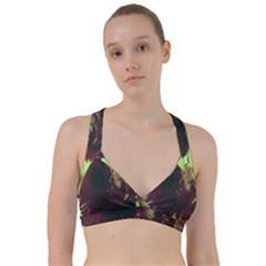 Green Glowing Flower Sweetheart Sports Bra by okhismakingart