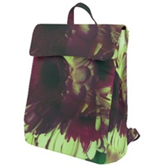 Green Glowing Flower Flap Top Backpack by okhismakingart