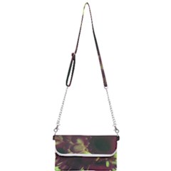 Green Glowing Flower Mini Crossbody Handbag