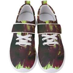 Green Glowing Flower Men s Velcro Strap Shoes by okhismakingart