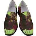 Green Glowing Flower Women s Chunky Heel Loafers View1