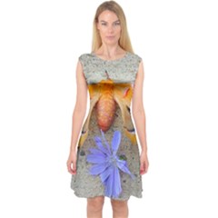 Moth And Chicory Capsleeve Midi Dress by okhismakingart