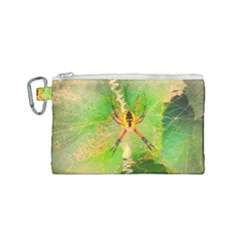 Orb Spider Canvas Cosmetic Bag (small) by okhismakingart