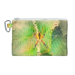 Orb Spider Canvas Cosmetic Bag (large) by okhismakingart