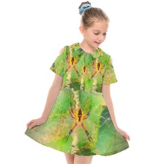 Orb Spider Kids  Short Sleeve Shirt Dress by okhismakingart