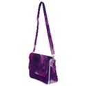 Blue Glowing Flowers Shoulder Bag with Back Zipper View2