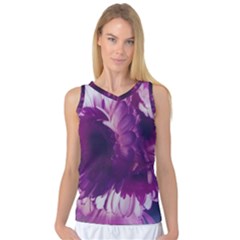 Blue Glowing Flowers Women s Basketball Tank Top by okhismakingart