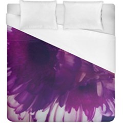 Blue Glowing Flowers Duvet Cover (king Size) by okhismakingart