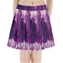 Blue Glowing Flowers Pleated Mini Skirt View1