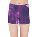 Blue Glowing Flowers Kids  Sports Shorts View1