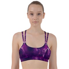 Blue Glowing Flowers Line Them Up Sports Bra by okhismakingart