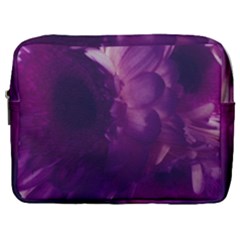 Blue Glowing Flowers Make Up Pouch (large)