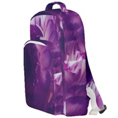 Blue Glowing Flowers Double Compartment Backpack