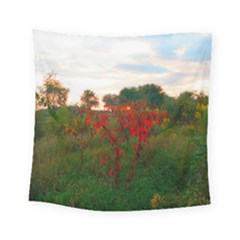 Red Weeds Square Tapestry (small) by okhismakingart