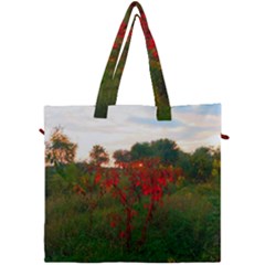 Red Weeds Canvas Travel Bag