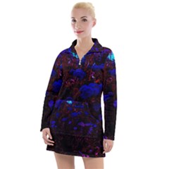 Red-edged Blue Sedum Women s Long Sleeve Casual Dress