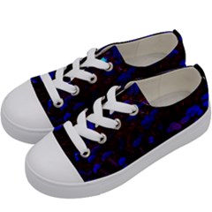 Red-edged Blue Sedum Kids  Low Top Canvas Sneakers by okhismakingart