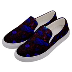 Red-edged Blue Sedum Men s Canvas Slip Ons by okhismakingart