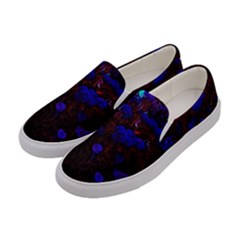 Red-edged Blue Sedum Women s Canvas Slip Ons by okhismakingart