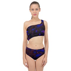 Red-edged Blue Sedum Spliced Up Two Piece Swimsuit