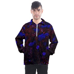 Red-edged Blue Sedum Men s Half Zip Pullover by okhismakingart