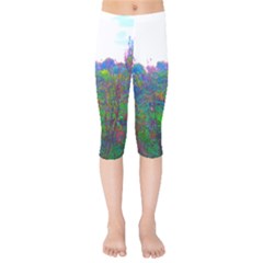 Neon Weeds Kids  Capri Leggings  by okhismakingart