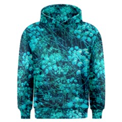 Blue-green Compound Flowers Men s Overhead Hoodie by okhismakingart