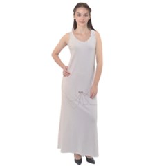 Hanging Spider Sleeveless Velour Maxi Dress