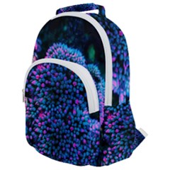 Pink-tipped Sedum Rounded Multi Pocket Backpack