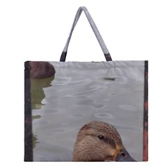 Framed Ducks Zipper Large Tote Bag by okhismakingart