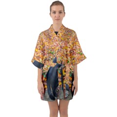 Luna Standing Quarter Sleeve Kimono Robe by okhismakingart