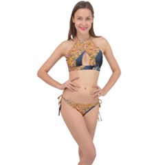 Luna Standing Cross Front Halter Bikini Set