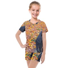 Luna Standing Kids  Mesh Tee And Shorts Set