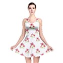 Cute Floral Drawing Motif Pattern Reversible Skater Dress View1