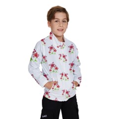 Cute Floral Drawing Motif Pattern Kids  Windbreaker by dflcprintsclothing