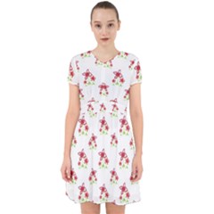 Cute Floral Drawing Motif Pattern Adorable In Chiffon Dress by dflcprintsclothing