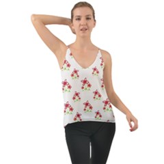 Cute Floral Drawing Motif Pattern Chiffon Cami by dflcprintsclothing