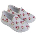 Cute Floral Drawing Motif Pattern Kids  Lightweight Slip Ons View3