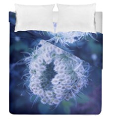 Light Blue Closing Queen Annes Lace Duvet Cover Double Side (queen Size) by okhismakingart