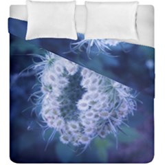 Light Blue Closing Queen Annes Lace Duvet Cover Double Side (king Size) by okhismakingart